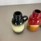 Fat Lava Supercolor Vases from Scheurich, Germany, 1970s, Set of 3 4
