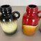 Fat Lava Supercolor Vases from Scheurich, Germany, 1970s, Set of 3 9