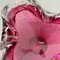 Große rosa Murano Bubble Glasschale, Italien, 1970er 12