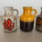 Vintage Pottery Fat Lava Multicolor Vasen von Scheurich, Deutschland, 5er Set 4