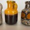 Vintage Pottery Fat Lava Multicolor Vasen von Scheurich, Deutschland, 5er Set 14