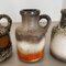 Vintage Pottery Fat Lava Multicolor Vasen von Scheurich, Deutschland, 5er Set 11