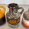 Vintage Pottery Fat Lava Multicolor Vases from Scheurich, Germany, Set of 5 9