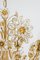 Gilt Brass Cut-Glass Flower Chandelier by Palwa, Germany, 1970s 10