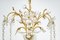 Large Brass and Crystal Chandelier from Palwa, Germany, 1970s 6