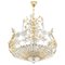 Large Brass and Crystal Chandelier from Palwa, Germany, 1970s, Image 1