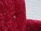 Divano retrò in velluto rosso ciliegia, Danimarca, Immagine 8