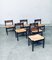 Mid-Century Modern Design Wengé & Paper Cord Dining Chair Set, 1960s, Set of 6 21
