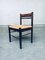 Mid-Century Modern Design Wengé & Paper Cord Dining Chair Set, 1960s, Set of 6 10