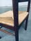 Mid-Century Modern Design Wengé & Paper Cord Dining Chair Set, 1960s, Set of 6 2