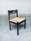 Mid-Century Modern Design Wengé & Paper Cord Dining Chair Set, 1960s, Set of 6, Image 12