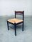 Mid-Century Modern Design Wengé & Paper Cord Dining Chair Set, 1960s, Set of 6 8