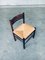 Mid-Century Modern Design Wengé & Paper Cord Dining Chair Set, 1960s, Set of 6 3