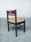 Mid-Century Modern Design Wengé & Paper Cord Dining Chair Set, 1960s, Set of 6 9