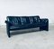 Postmodern Design Dutch Black Leather Three Seater Sofa by Leolux, 1980s 14