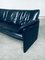 Postmodern Design Dutch Black Leather Three Seater Sofa by Leolux, 1980s 5