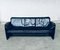 Postmodern Design Dutch Black Leather Three Seater Sofa by Leolux, 1980s 1