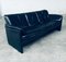 Postmodern Design Dutch Black Leather Three Seater Sofa by Leolux, 1980s 12