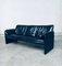 Postmodern Design Dutch Black Leather Three Seater Sofa by Leolux, 1980s 13
