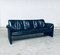Postmodern Design Dutch Black Leather Three Seater Sofa by Leolux, 1980s 15