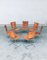 Postmodern Italian Design Leather Dining Chair Set by Segis, 1990s, Set of 7, Image 33
