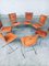 Postmodern Italian Design Leather Dining Chair Set by Segis, 1990s, Set of 7, Image 14