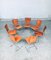 Postmodern Italian Design Leather Dining Chair Set by Segis, 1990s, Set of 7, Image 24