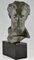 Georges Gori, Buste Art Déco de l'Aviateur Jean Mermoz, 1930, Bronze 6