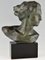 Georges Gori, Buste Art Déco de l'Aviateur Jean Mermoz, 1930, Bronze 2