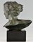 Georges Gori, Busto Art Déco dell'aviatore Jean Mermoz, 1930, bronzo, Immagine 8