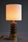 Mid-Century Modern Brown and Gold Plated Ceramic Table Lamp, Image 8