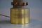 Mid-Century Modern Brown and Gold Plated Ceramic Table Lamp 7