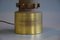 Mid-Century Modern Brown and Gold Plated Ceramic Table Lamp, Image 7