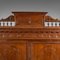 Große antike italienische viktorianische Sitzbank aus Pinienholz & Nussholz, 1850er 7