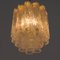 Lámpara de araña italiana hexagonal de cristal de Murano soplado de Paolo Venini, años 60, Imagen 4