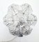 Vintage Snowflake Design Glass Wall Light, 1970s, Image 1