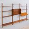 Mid-Century Danish Teak Wall Unit with Magazine Shelf and Glass Cabinet by Poul Cadovius for Cado, 1970s 6