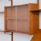 Mid-Century Danish Teak Wall Unit with Magazine Shelf and Glass Cabinet by Poul Cadovius for Cado, 1970s 7
