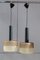 Hard Plastic and Metal Chandeliers from Stilux Milano, 1960, Set of 2 1