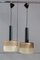 Hard Plastic and Metal Chandeliers from Stilux Milano, 1960, Set of 2, Image 1