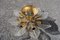 Goldener runder Kronleuchter aus Metall & Kristallglas von Stilkronen, 1970er 4