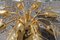 Golden Metal and Crystal Round Chandelier from Stilkronen, 1970s, Image 7