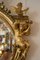 Großer antiker französischer Spiegel mit vergoldetem Holzrahmen 3