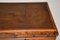 Large Antique Burr Walnut Leather Top Pedestal Desk, Image 6