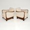 Antique Swedish Satin Birch Armchairs, Set of 2 3