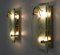 Mid-Century Modern Italian Crystal and Brass Wall Light, 1970s, Set of 2, Image 4