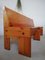 Brutalist Solid Pine Wood Bench, 1970s 2