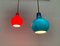 Mid-Century German Ah Glass Pendant Lamp from Peill & Putzler, Set of 2, Image 3