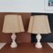 Französische Tischlampen aus weißem Marmor, 2er Set 3