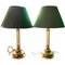 Lampes de Bureau Vintage en Laiton, Set de 2 3